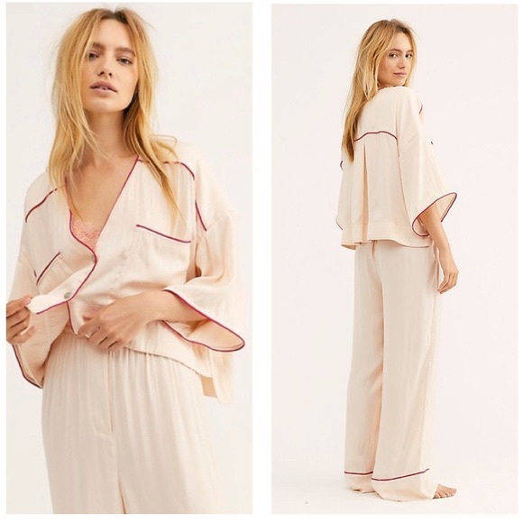 Free People Other - Free People | Pink Shine Crop Top and Pajama Set